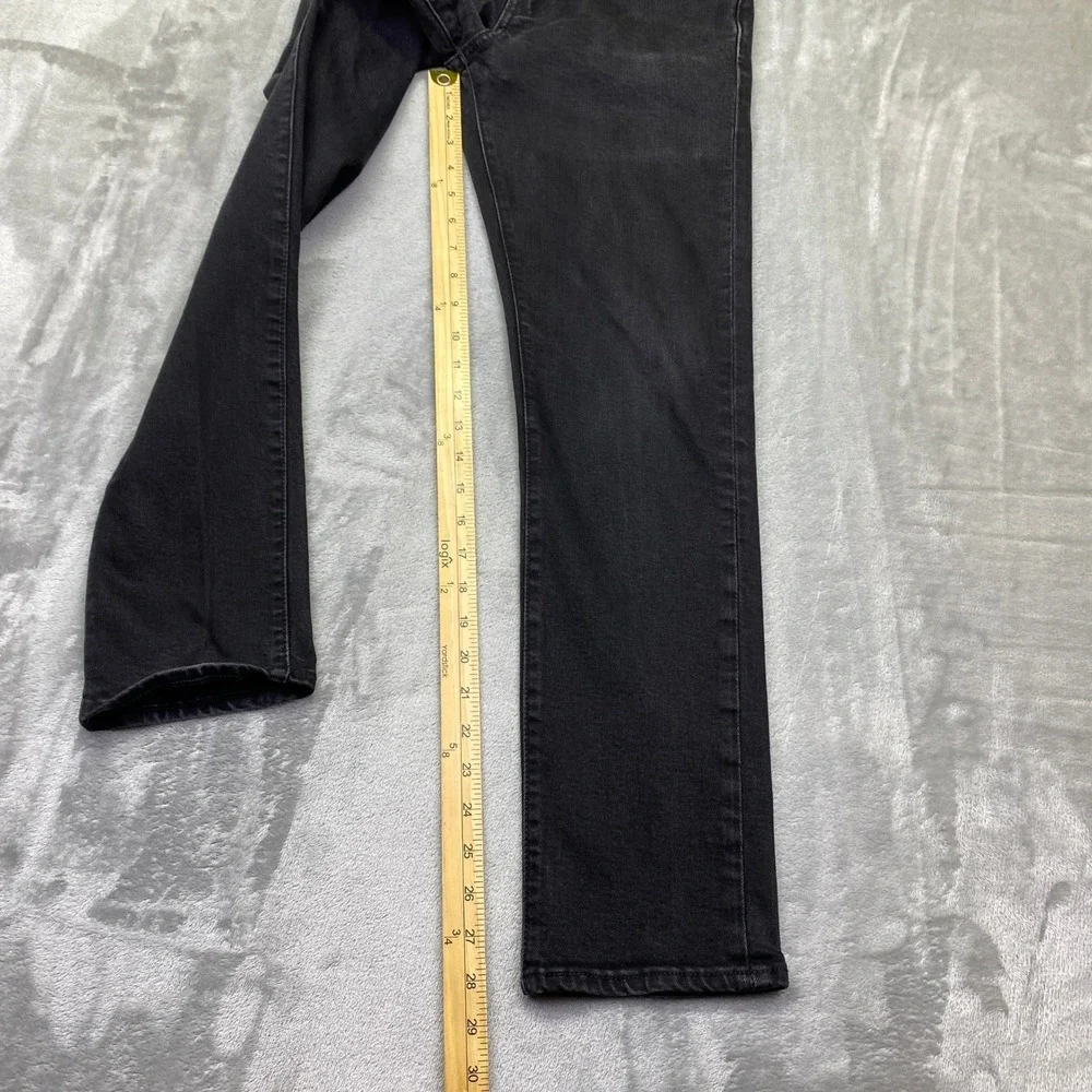 Levi Strauss Premium Mens Black Wash Slim Fit Jeans Sz 29 Fits 26